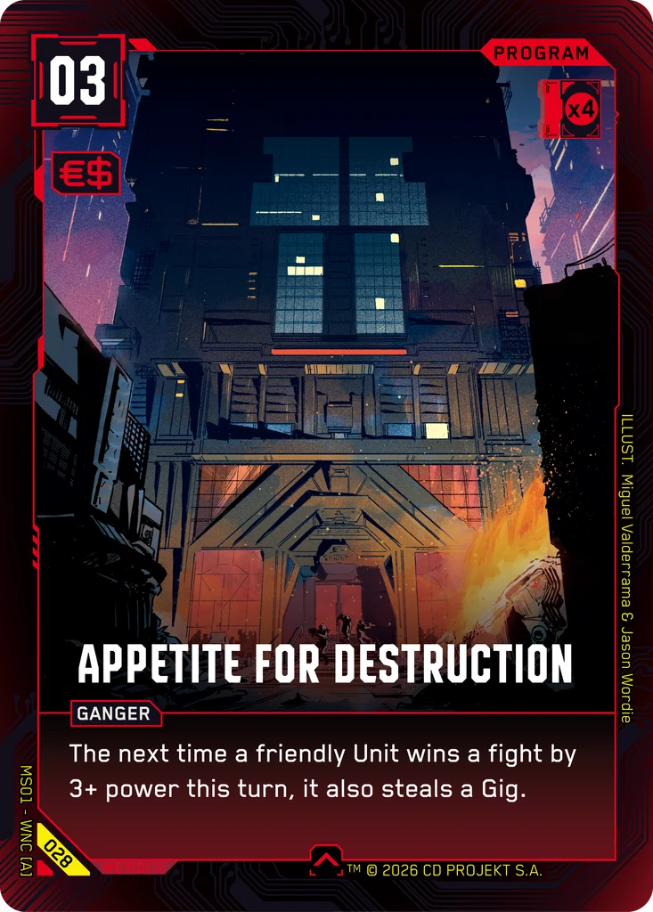 Appetite for Destruction - Cyberpunk TCG