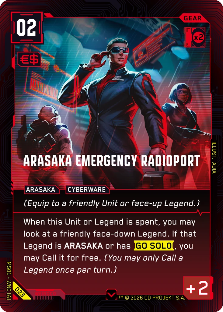 Arasaka Emergency Radioport - Cyberpunk TCG