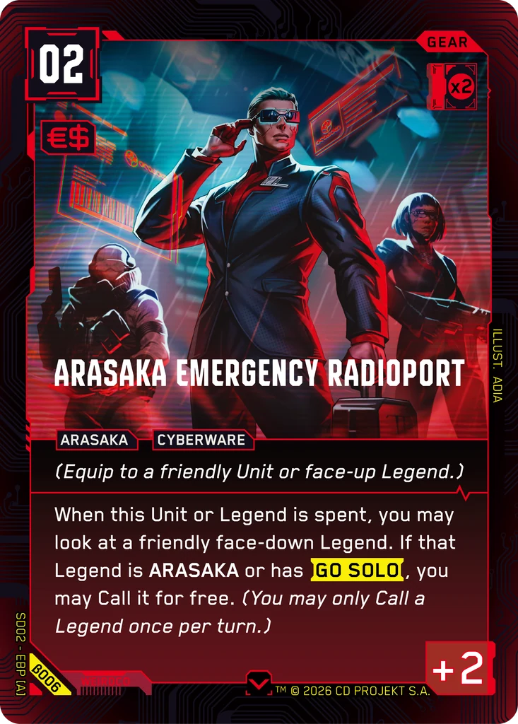 Arasaka Emergency Radioport · Embracing Power — Beta Starter Deck