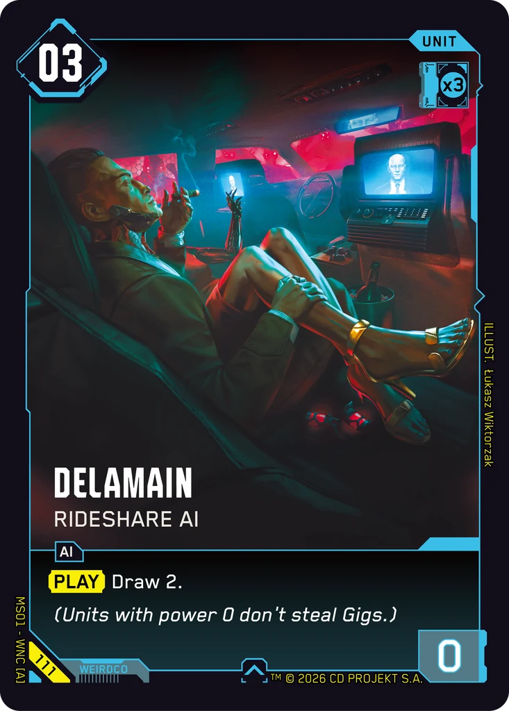 Delamain: Rideshare AI - Cyberpunk TCG