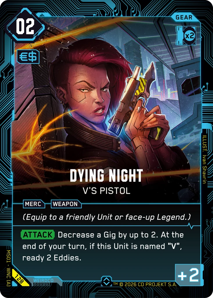 Dying Night: V's Pistol - Cyberpunk TCG