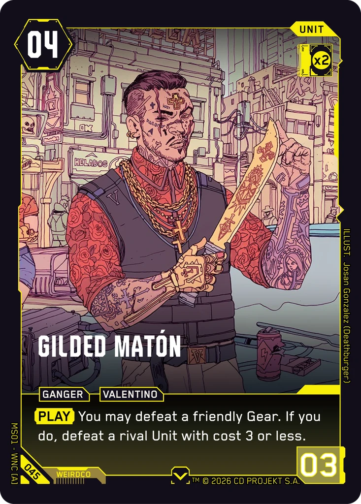 Gilded Matón - Cyberpunk TCG
