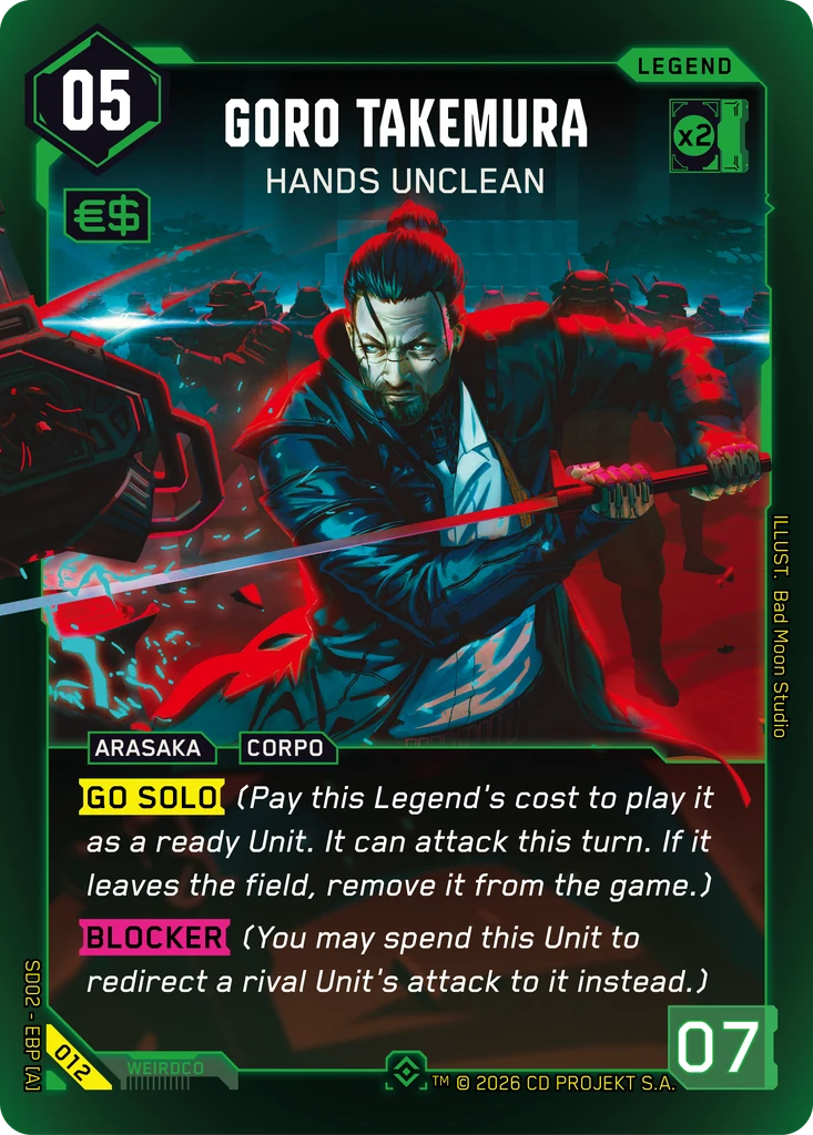Goro Takemura: Hands Unclean - Cyberpunk TCG