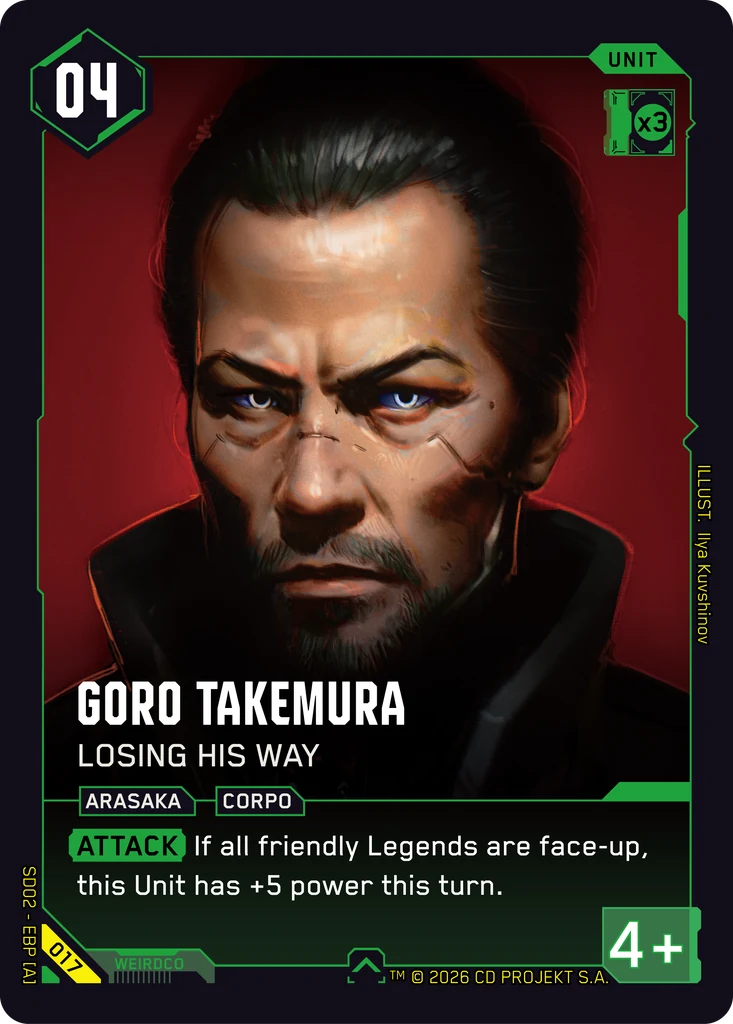 Goro Takemura: Losing His Way - Cyberpunk TCG