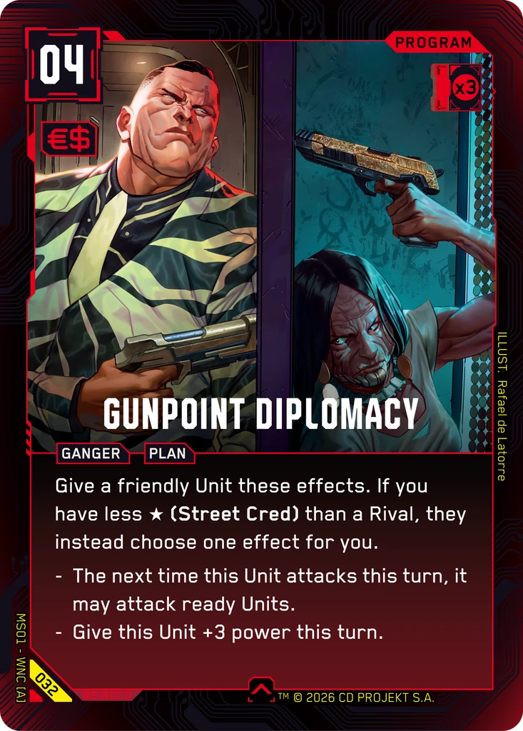 Gunpoint Diplomacy - Cyberpunk TCG