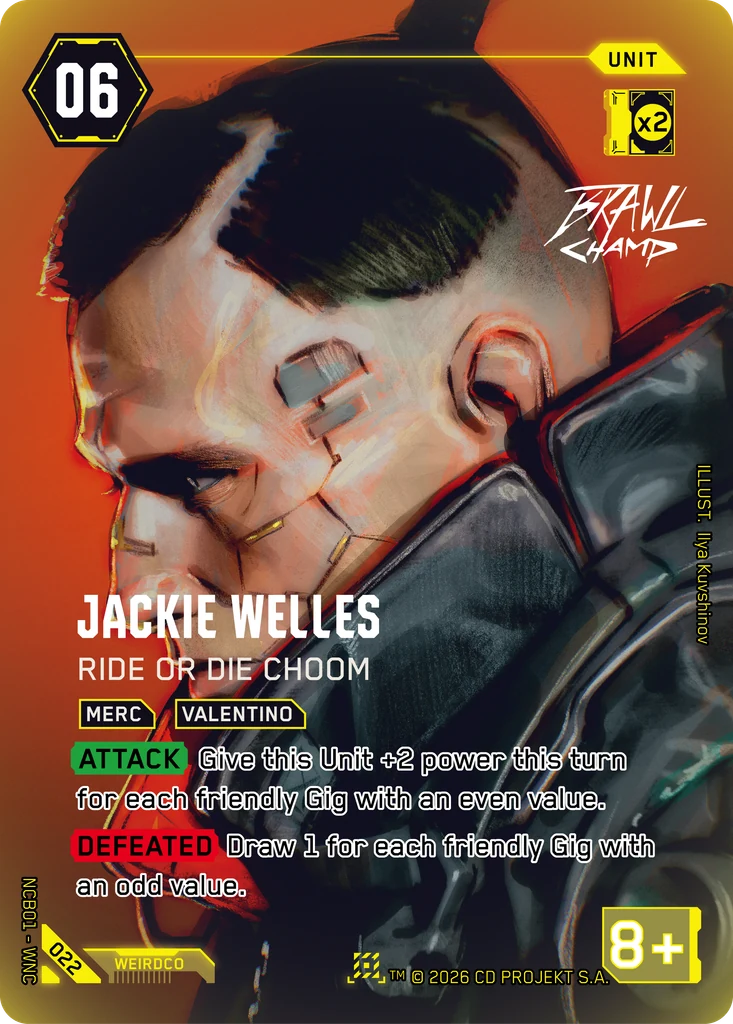 Jackie Welles: Ride or Die Choom · Night City Brawl Season 1 — Brawl Champ