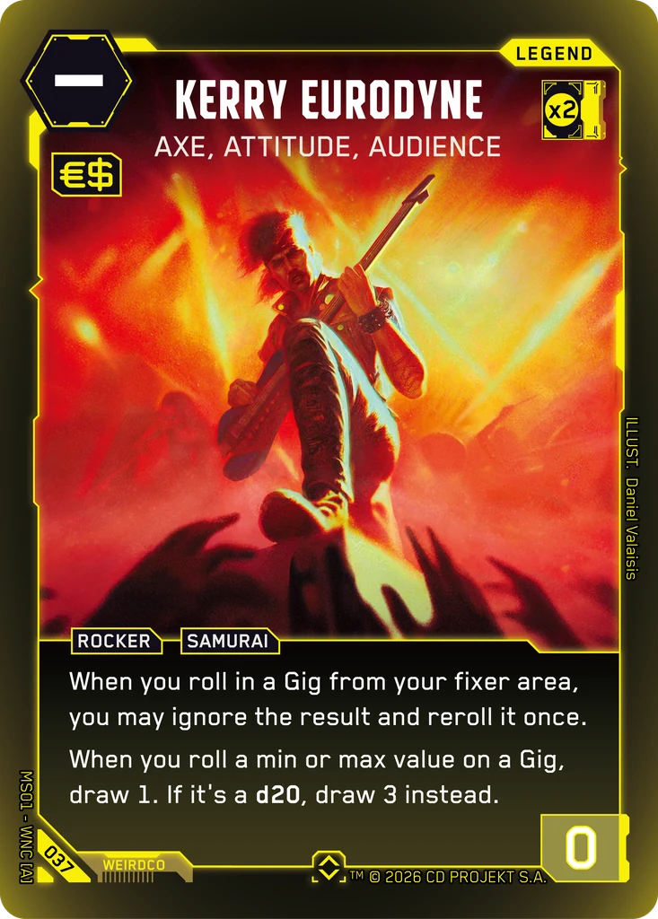 Kerry Eurodyne: Axe, Attitude, Audience - Cyberpunk TCG