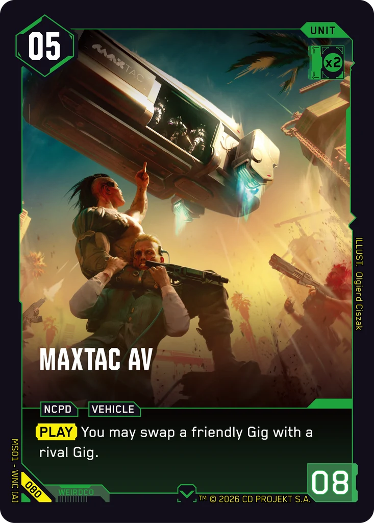 MaxTac AV - Cyberpunk TCG