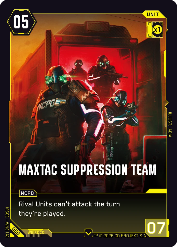 MaxTac Suppression Team - Cyberpunk TCG