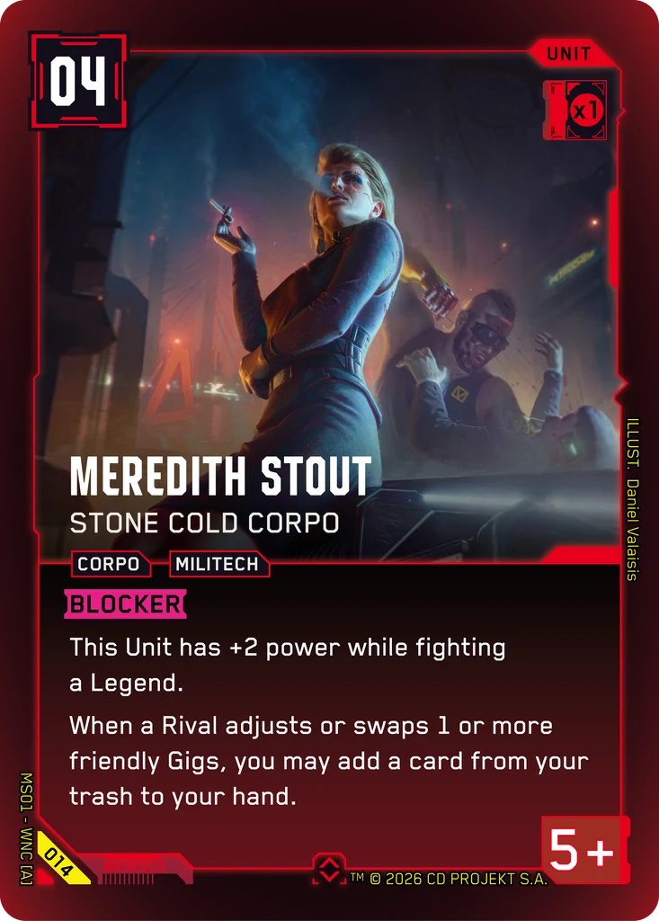 Meredith Stout: Stone Cold Corpo - Cyberpunk TCG