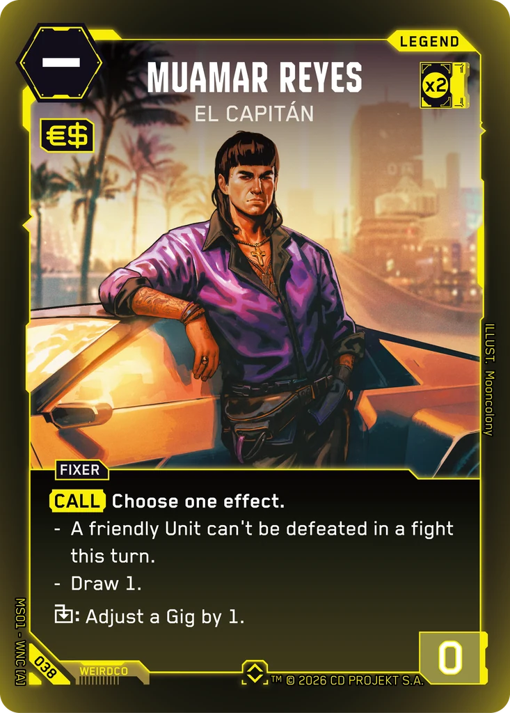 Muamar Reyes: El Capitán - Cyberpunk TCG