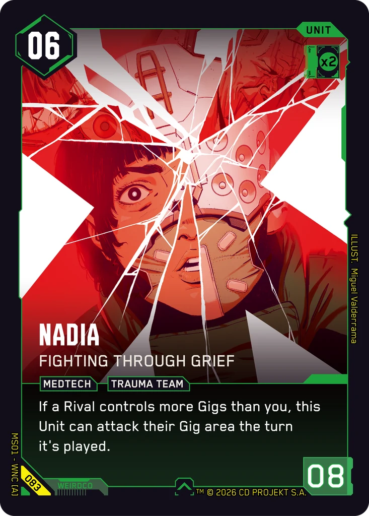 Nadia: Fighting Through Grief - Cyberpunk TCG