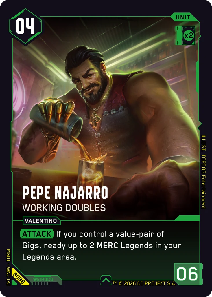 Pepe Najarro: Working Doubles · Welcome to Night City — Beta