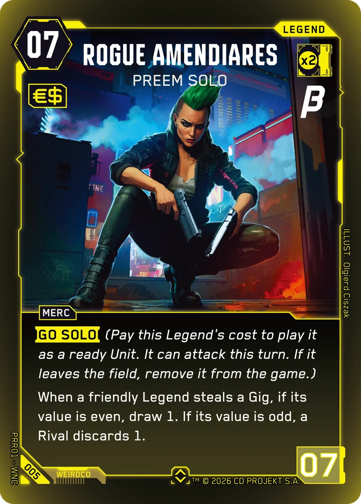 Rogue Amendiares: Preem Solo · Prerelease