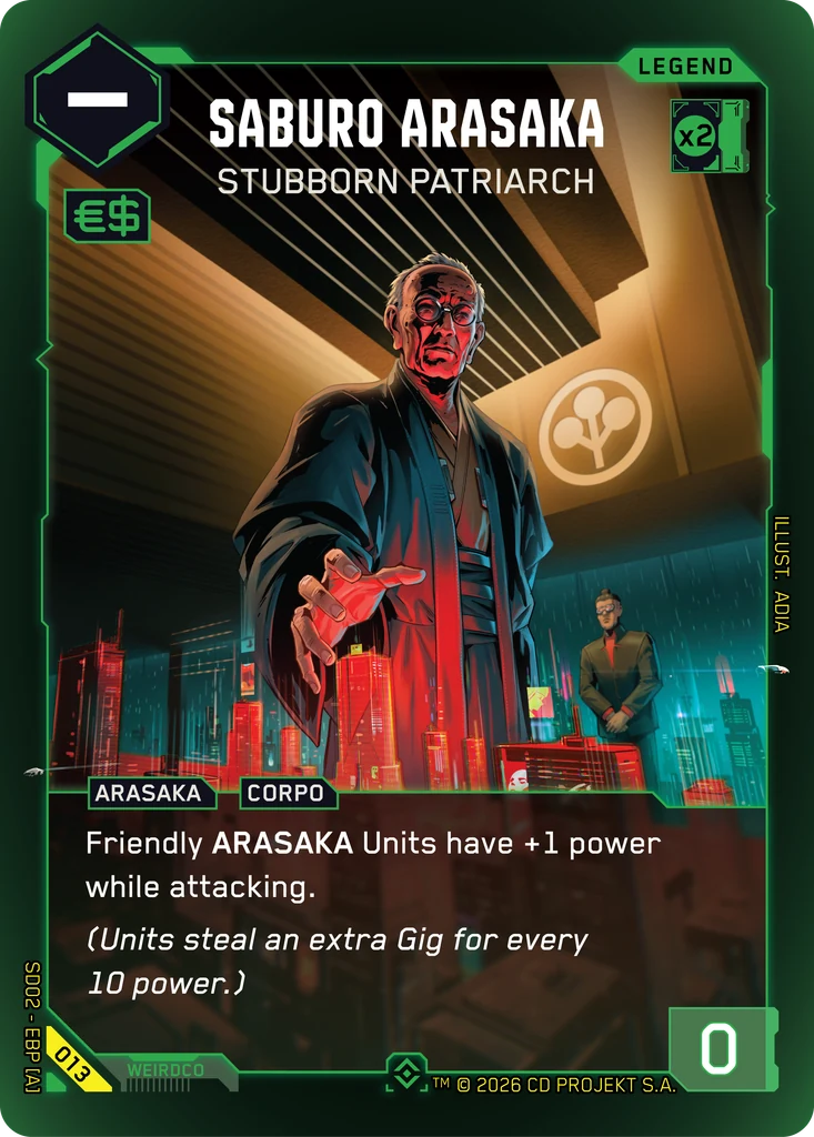 Saburo Arasaka: Stubborn Patriarch - Cyberpunk TCG
