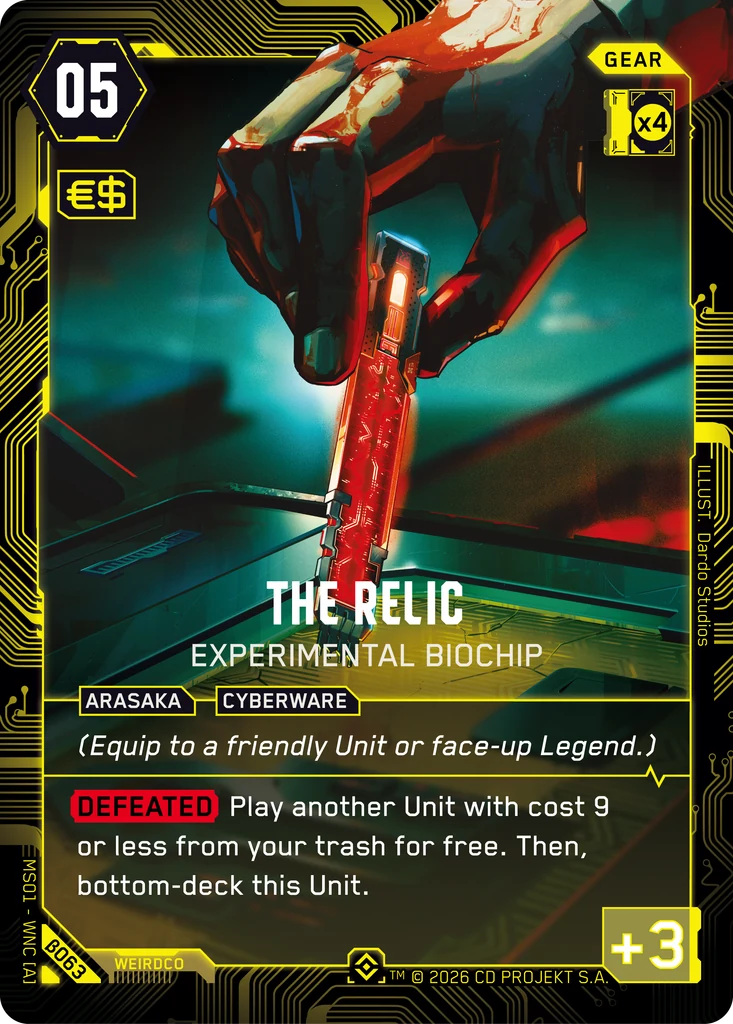 The Relic: Experimental Biochip · Welcome to Night City — Beta