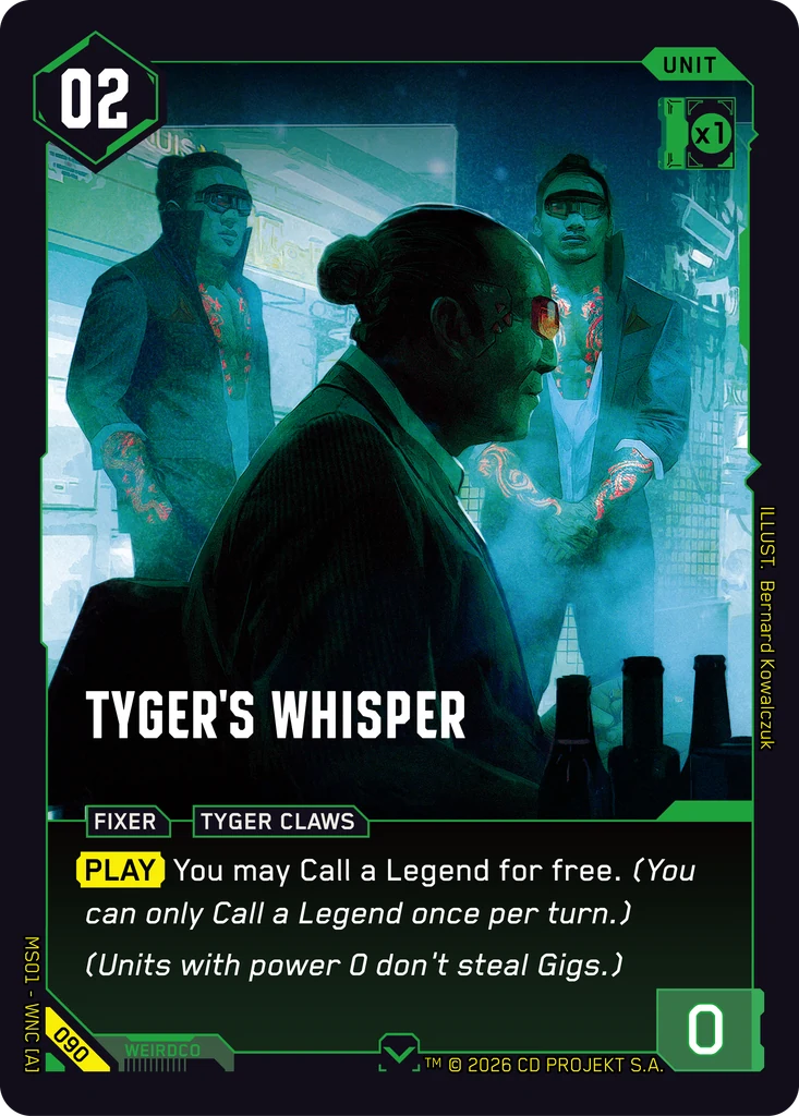 Tyger's Whisper - Cyberpunk TCG
