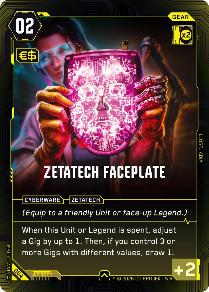 Zetatech Faceplate - Cyberpunk TCG